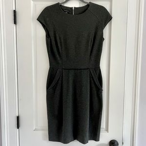 Lafayette 148 New York Charcoal Grey Dress